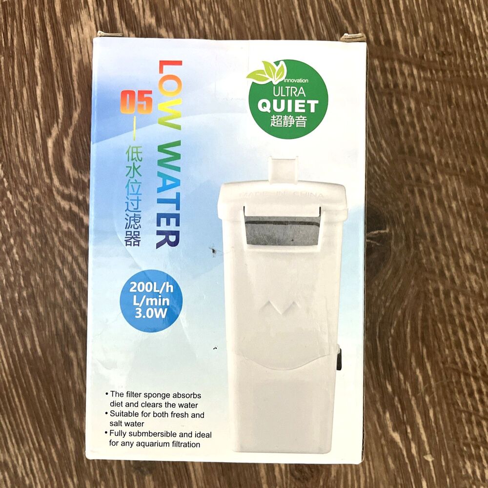 Low Water 200L/h L/min 3.0W Filter Sponge Ultra Quiet